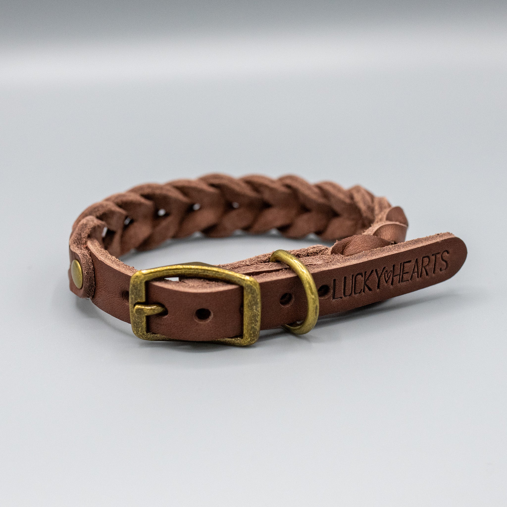 geflochtenes Fettleder Halsband Hugo
