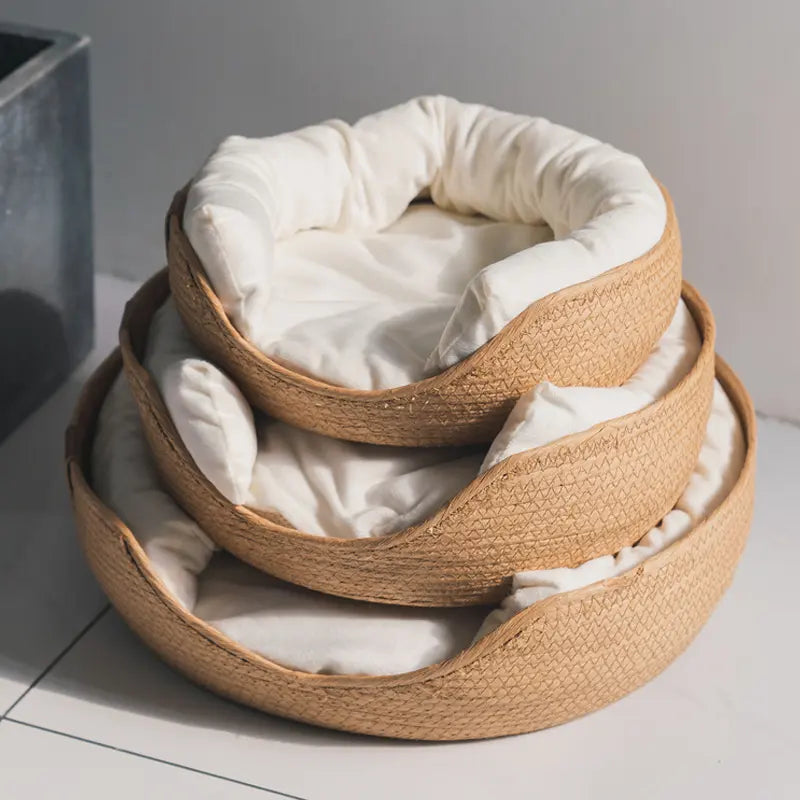 modern rattan bed Liselotte